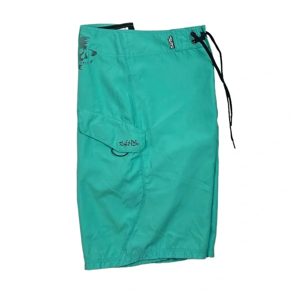 SH594 Mens Salt Life SLX-QD Live Salty Beach Board Shorts 32